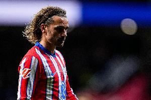 格列兹曼打破自今年2月的西甲进球荒，生涯马德里德比打进10球